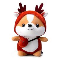 Cute Shiba Inu Plush Toy Dog Plushies Stuffed Animals Doll Kids Gifts 25cm žalia