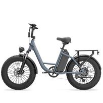 Electric Bicycle Urlife E20 Pro 20  Fat Tire 750W Motor City Foldable Electric Bike 48V 15.6Ah Dual Disc Brakes 7 Speed LCD Display Max Load 120Kg pilka
