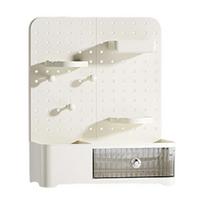 Contemporary Desktop Organizers With Pegboard Backing Durable Plastic Construction For Model Car Action Figure Storage pieno baltumo spalva