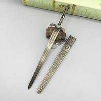 22cm Banished Knight's Greatsword Elden Metal Weapons Ring ER Authentic Game Replica Model Zinc Alloy Collectible Decoration Toy