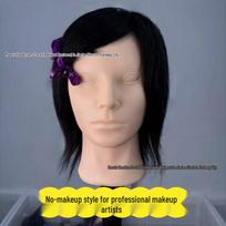 Men's Real Hair Mannequin Head for Barber Practice: Curlable, Heat Styleable, Bleachable, Dyeable, Precision Cut.