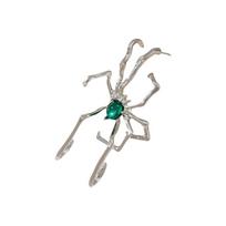 Dark Spider Earrings Gothic Ear Bone Clip Personality Dangle Earrings  Costume Event žalia