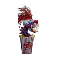 Popcorn Clown Sculpture Resin Art Piece For Holiday Gift And Home Decor raudona