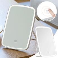 Lighted Mirror, Mirror With 6 Dimmable LED Lights, - Screen Control, Portable USB Rechargeable One Size balta