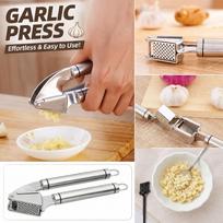304 Stainless Garlic Press, Manual Garlic Mincer and Crusher for Kitchen Use one size sidabras