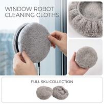 Replacement Microfiber Cleaning Cloth Cover for Window Cleaning Robot One Size šviesiai pilka spalva