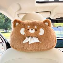Support Neck Car Napkin Holder Animal Automobile Tissue Box Sun Visor Tissue Holder  Backseat Style 1