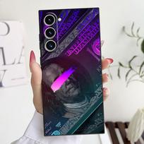 Case for Samsung Galaxy S23 Ultra S25 Edge S21 FE S20 S24 Plus Black Soft Phone Cover Cool 100 Dollar Bank Galaxy S24 FE
