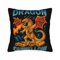Brain Rot Kids Meme Italian Brainrot Dragon Cannelloni Pillowcase Printing Cushion Cover Decor Throw Pillow Case Cover Peach skin 18*18(CM)-1Pcs