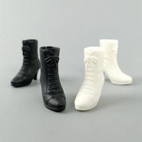 2 poros/partija Madingi lėlių batai Barbie lėlei Batai Aukštakulniai Batai Blythe lėlei Batai 1/6 BJD Lėlių namelio Aksesuarai Žaislas juoda