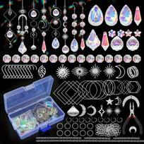 200 Pieces Silver and Gold DIY Sunflower Making Kit for Adults, Crystal Sunflower Accessories, Colorful Prisms, Garden, Christmas Decorations 1set sidabras