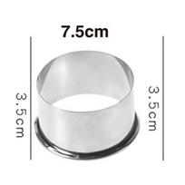 3 dydžio nerūdijančio plieno apvalūs koldūnai įvyniokliai formelės pjaustytuvų gaminimo įrankiai slapukas 7.5cm white