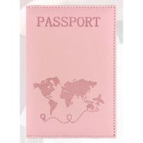 Travel Passport Holder Organizer Protective Women Men Card Case Credit Card Holder ID Document Passport Wallet Passport Cover rožinė
