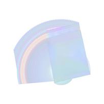 50Pieces Holographic Mailing Envelopes Rainbow Flat Foil Bags With Self Adhesive Seal For Courier And Gift Packaging L