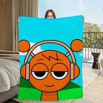 Cartoon S-Sprunki Blanket Soft And Comfortable Nap Blanket Suitable For Iiving Room Office Bedroom Warm Birthday Home Kid Gift 30x40in