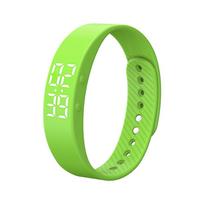 Aidisheng Kids Smart Bracelet: Children's Pedometer, Vibration Alarm, LED Watch žalia