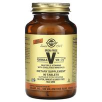 Solgar, Formula V, VM-75, Multivitamin with Chelated Minerals, Iron-Free, 90 Tablets
