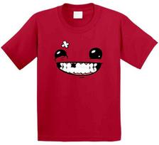 New Super Meat Boy video game 3D printed mens and womens Tshirt shirt Meat Boy protagonist funny and funny street top L