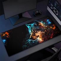 Anime Wolf Mouse Pad Large MousePad XXL Mini PC Gaming Rubber Lock Keyboard Phone Desk Mat Computer Gamers Work Mouse Office 600x300x3mm