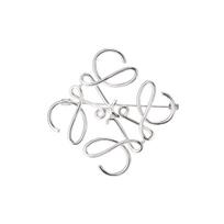 Loewe Anagram Brass Brooch Unisex Accessories 11125020-9230 Dust Bag or Box,F,Silver