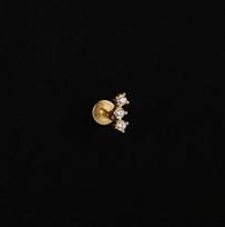 AIDE Heart Round Ball Flat Helix Piercing Earring 925 Sterling Silver Ear Studs Geometric Zircon Exquisite Trinket Studs Aretes 1 piece