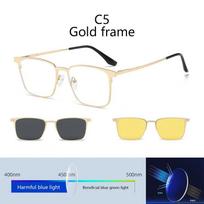 Anti Blue Light Blocking 3 in 1 Magnetic set Men's Polarized Clips Myopia Sunglasses  Prescription Optical Glasses Custom 0 auksas