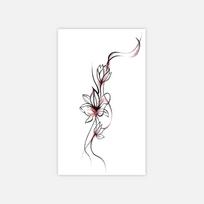 New Chinese Ink Lotus Simple Tattoo Sticker Arm Collarbone Tattoo Sticker 6*10