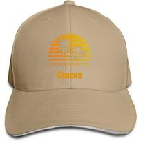 Cancun Mexico Sunset Palm Beach Unisex Baseball Cap Adjustable Hat Sandwich Cap Hip Hop Hats Trucker Dad Hats Adjustable armijos žalia spalva