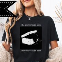 The Answer is in Here, Streetwear Cat Meme Shirt, Vintage Grunge Graphic Tee, Comfort Colors® Tee S