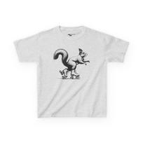Kids Tee: Playful Squirrel on Roller Skates - Cartoon T-Shirt XL