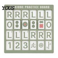 American Mahjong Trainer 3D Printed Practice Board, Solo with RLO Charleston Guide Board & 24 Slots, Training Aid for Beginners Professionals mėtų žalios spalvos