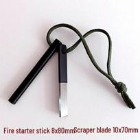 Survival Gear: Wooden Handle Fire Starter with Replaceable Magnesium Rod