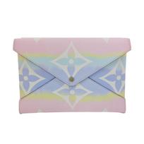 [Pre-Owned] Escale Pochett Kirigami Three-In-One Tie-Dye Canvas Leather Clutch - Excellent #10RT5I4 ONE SIZE