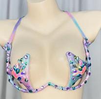 Samba Carnival  Handmade Wire Bra With Stones and Beads for EDC Rave Outfit Performance Wear Mardi Gras Show Girl S