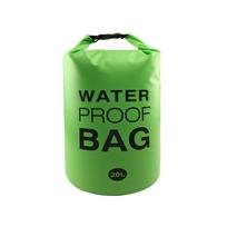 Universal Portable 5/15/20/30L Large Capacity Rafting Swimming Kayaking PVC Waterproof Backpack Ocean Dry Bag Buckle Strap žalia
