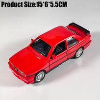 1:32 BMW M3 E30 Rally Sports Sedan Alloy Metal Diecast Model Car Simulation Home Trendy Ornaments Collection Hobby Birthday Gift raudona