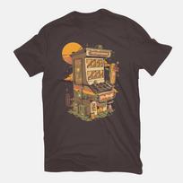 Unisex Crew Neck T-Shirt Arcade House Graphic Short Sleeve Casual Tee L