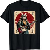Men's and Women's T-shirts NEW LIMITED Cat Playing Electric Guitar Retro Best Gift Idea T-Shirt S-3XL XXL