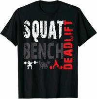 Men's and Women's T-shirts NEW LIMITED Powerlifting,Squat,Bench,Deadlift,Weightlifting T-Shirt Size S-3XL M