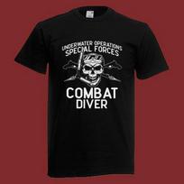 Men's and Women's T-shirts US Military Combat Diver Army Men's Black Size S-5XL S