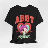 Men's and Women's T-shirts ABBY Saja Graphic Tee, Cute Unisex Short Sleeve Shirt, [...] XXL
