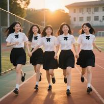 Summer College Style School Uniform Set for Students 120 cm