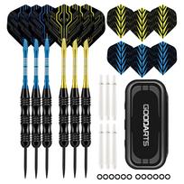 Darts Metal Tip Set 6 Aluminum Shaft Metal Dart Set Professional Darts Steel Tip Sets