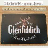 Glenfiddich Sign Glenfiddich Whisky Sign Metal Sign Tin Art Whiskey RetroAluminum 20x30cm（7.8x11.8inch）