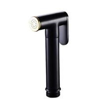 Modern High-Pressure Brass Wall-Mounted Toilet Bidet Sprayer Vertical Spray Handheld Gun Personal Hygiene Bathroom Shattaf (Black,Brass) juoda