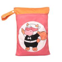 Special Offer Promotion Series 25*35cm Carton Wet Bags Polyester Waterproof Swimsuit Bag Double Pocket Baby Diaper Dry Wet Bag 25*35cm
