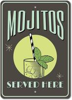 Mojitos Sign Mojitos Decor Mojito Lover Funny Retro Metal Sign es TinSignEUaAluminum 20x30cm（7.8x11.8inch）