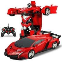 2 en1 RC Sport Transformation Voiture Robot Télécommandé Déformation Auto Jouet T017C9 raudona