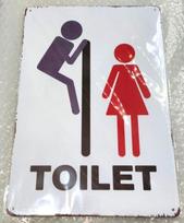 FUN TIN SIGNS Replica Vintage Metal Sign  TOILET Lot Aluminumtin sign 20x30cm（7.8x11.8inch）