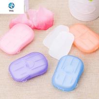 Wilk Disinfecting Soap Paper 100pcs Disposable Convenient Washing Hand Bath Soap Flakes Mini Cleaning Soap Sheet